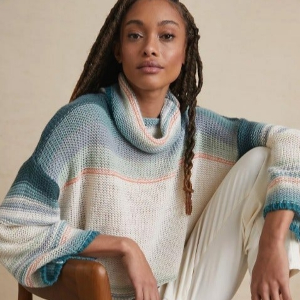 Nwt Anthropologie Courtney Ombre Cowl Neck Sweater Xs